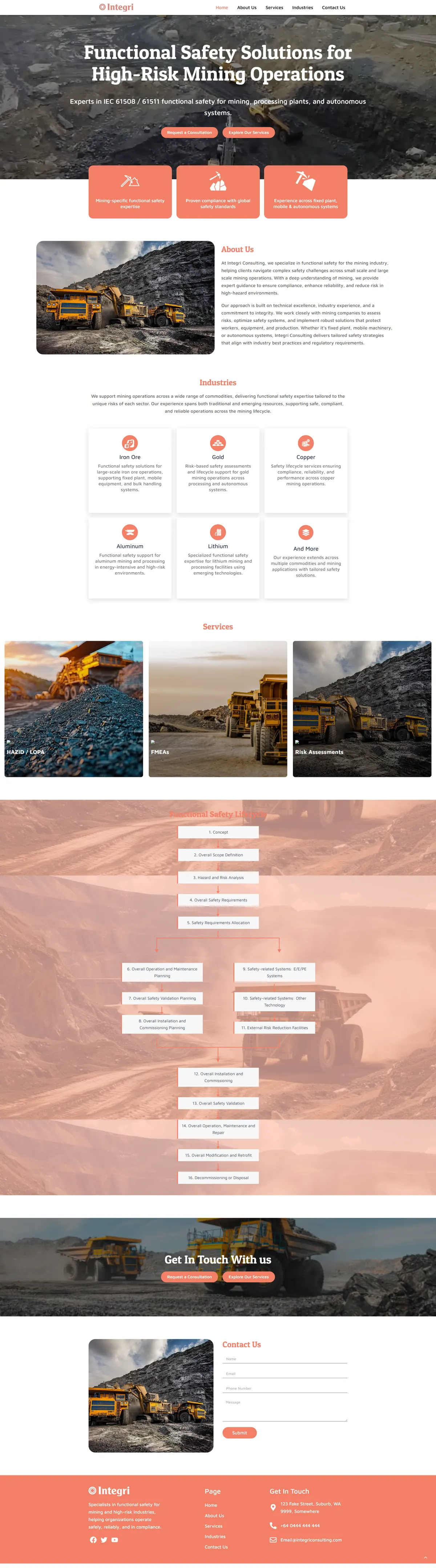 The previous Integri Consulting WordPress site